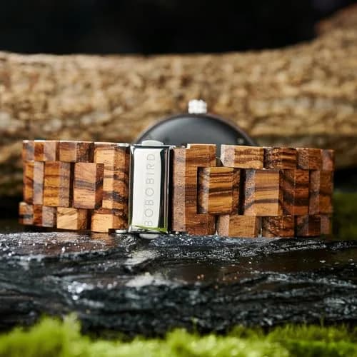BOBO BIRD Men's Wooden Watch Analog Quartz with Week Display 45.6mm (1.79 Inch) thumbnail 9