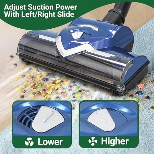 EZ SPARES 1-1/4" Universal Floor Brush, 32mm Vacuum Head, Blue | Compatible with Most Central Vacuums thumbnail 4