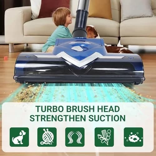 EZ SPARES 1-1/4" Universal Floor Brush, 32mm Vacuum Head, Blue | Compatible with Most Central Vacuums thumbnail 5
