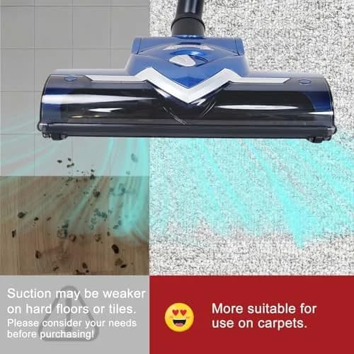EZ SPARES 1-1/4" Universal Floor Brush, 32mm Vacuum Head, Blue | Compatible with Most Central Vacuums thumbnail 6