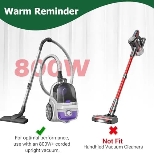 EZ SPARES 1-1/4" Universal Floor Brush, 32mm Vacuum Head, Blue | Compatible with Most Central Vacuums thumbnail 7