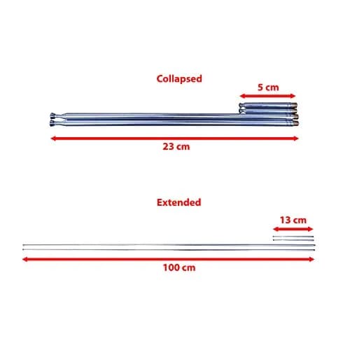 RTL-SDR Blog Multipurpose Dipole Antenna Kit | 3m Extension, Telescopic & Mounts, Black thumbnail 2