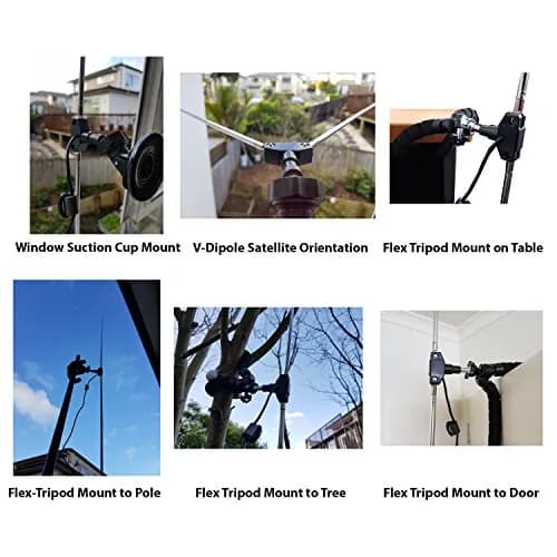 RTL-SDR Blog Multipurpose Dipole Antenna Kit | 3m Extension, Telescopic & Mounts, Black thumbnail 3