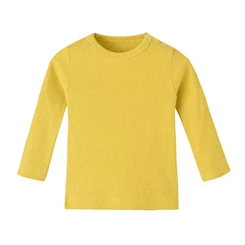 Enfants Chéris Long Sleeve Tee Shirt for Baby Girl Boy 12 Months Yellow | Soft Cotton Baby Top thumbnail 1