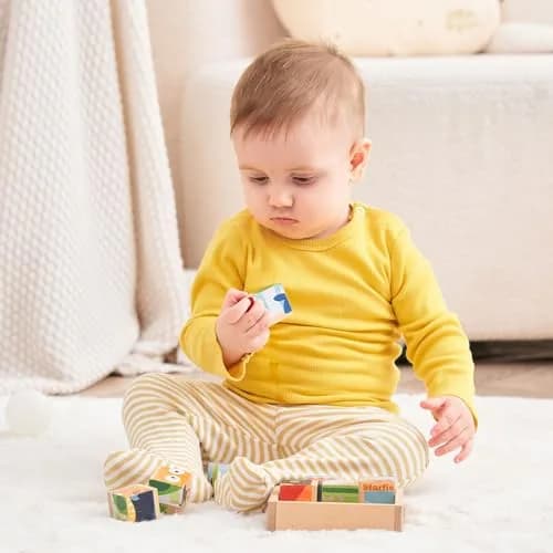 Enfants Chéris Long Sleeve Tee Shirt for Baby Girl Boy 12 Months Yellow | Soft Cotton Baby Top thumbnail 2