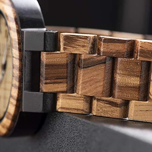 BOBO BIRD Men's Natural Wood Watch | Analog Quartz with Week & Date Display, Brown Dial thumbnail 8