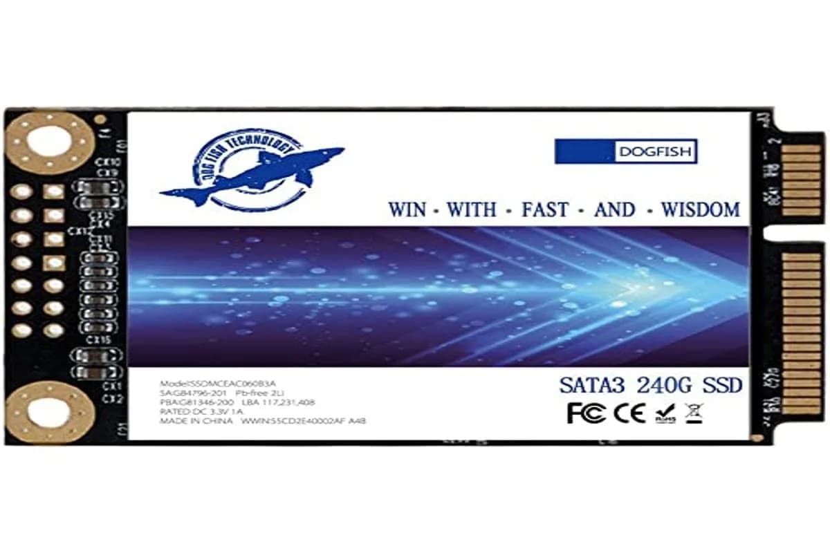 THREE COLOUR DOGFISH 240GB mSATA Internal Solid State Drive | 550MB/s Read Speed - main product image
