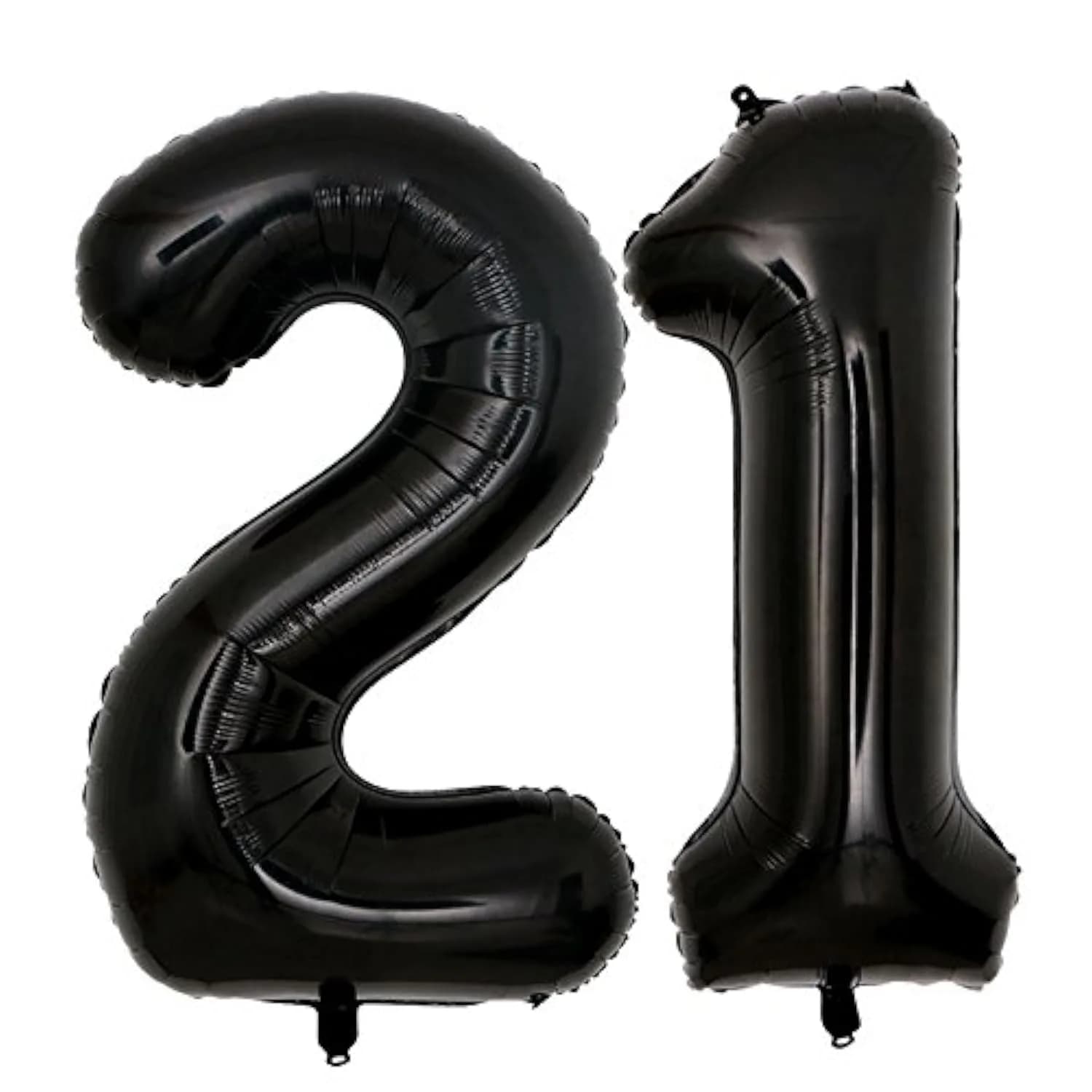 Scorpio 40 Inch Jumbo Black 21 Number Balloons for 21st Birthday Decorations | Reusable Party Props — Black 21