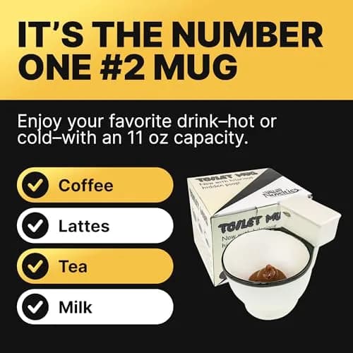 Fairly Odd Novelties Ceramic Toilet Coffee Mug 325ml (11oz) | Hilarious Toilet Humor Gag Gift thumbnail 6