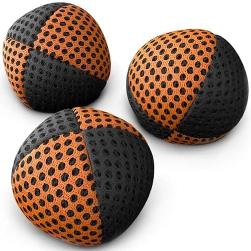speevers Juggling Balls for Beginners & Pros Set of 3 | Durable, Water-Resistant, 14 Colors, 2 Layers Net, Carry Case | 4.2 oz thumbnail 1