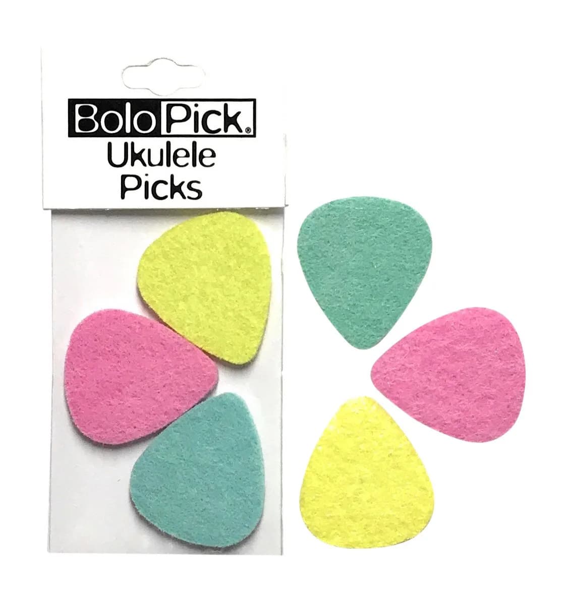 BoloPick Cute Pink Lemonade Felt Ukulele Picks - 3mm Thick, Soft Strum & Precise Picking (6-Pack) - main product image