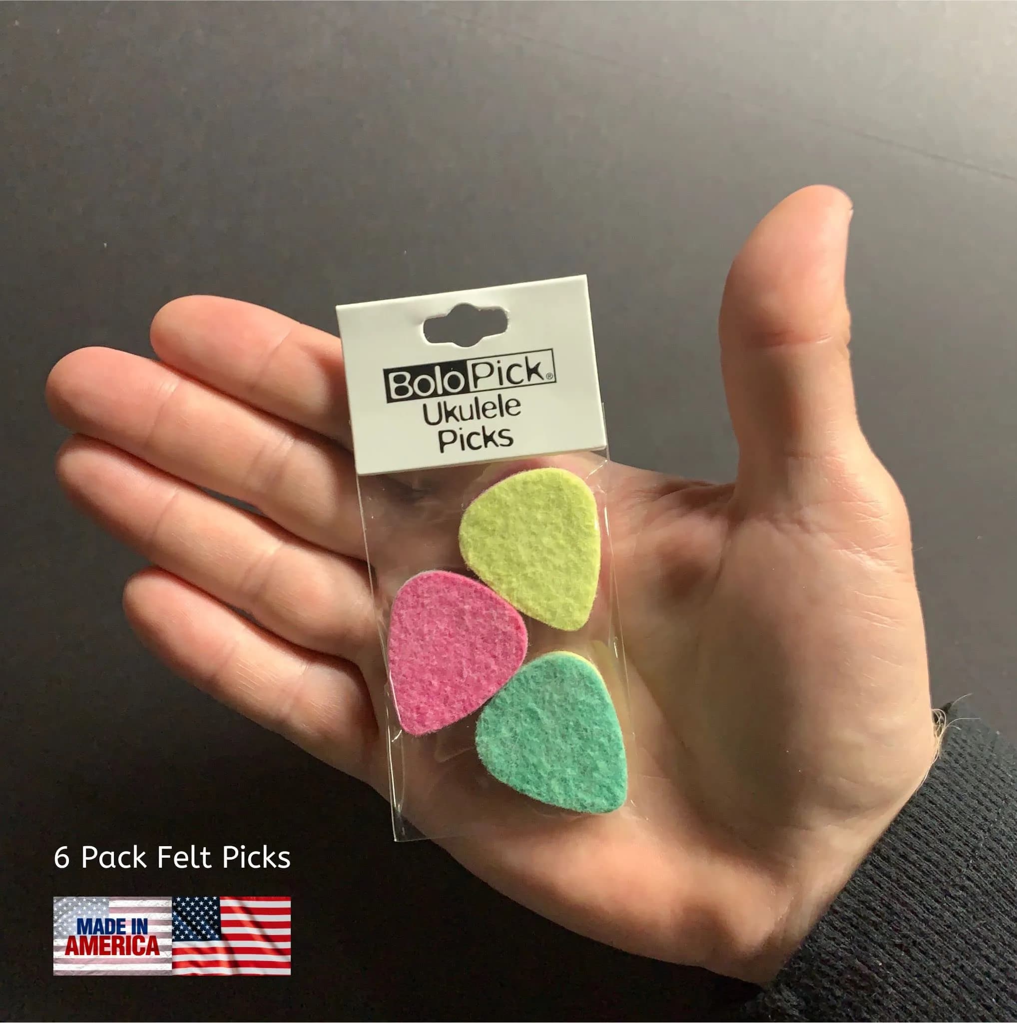 BoloPick Cute Pink Lemonade Felt Ukulele Picks - 3mm Thick, Soft Strum & Precise Picking (6-Pack) - view 2