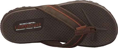 Skechers Relaxed Fit Reggae Cobano Flip Flop Brown 8 US | All-Day Comfort with Memory Foam thumbnail 2