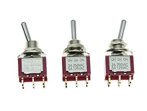 Dopro 3pcs DPDT 6 Pin 3 Way ON/ON/ON Guitar/AMP Mini Toggle Switch Car/Boat | High-Quality Metal, 3A 250VAC thumbnail 1