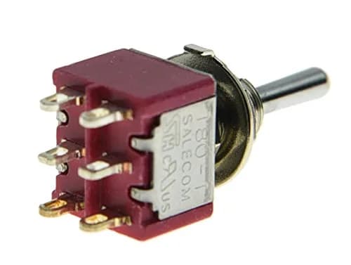 Dopro 3pcs DPDT 6 Pin 3 Way ON/ON/ON Guitar/AMP Mini Toggle Switch Car/Boat | High-Quality Metal, 3A 250VAC thumbnail 3