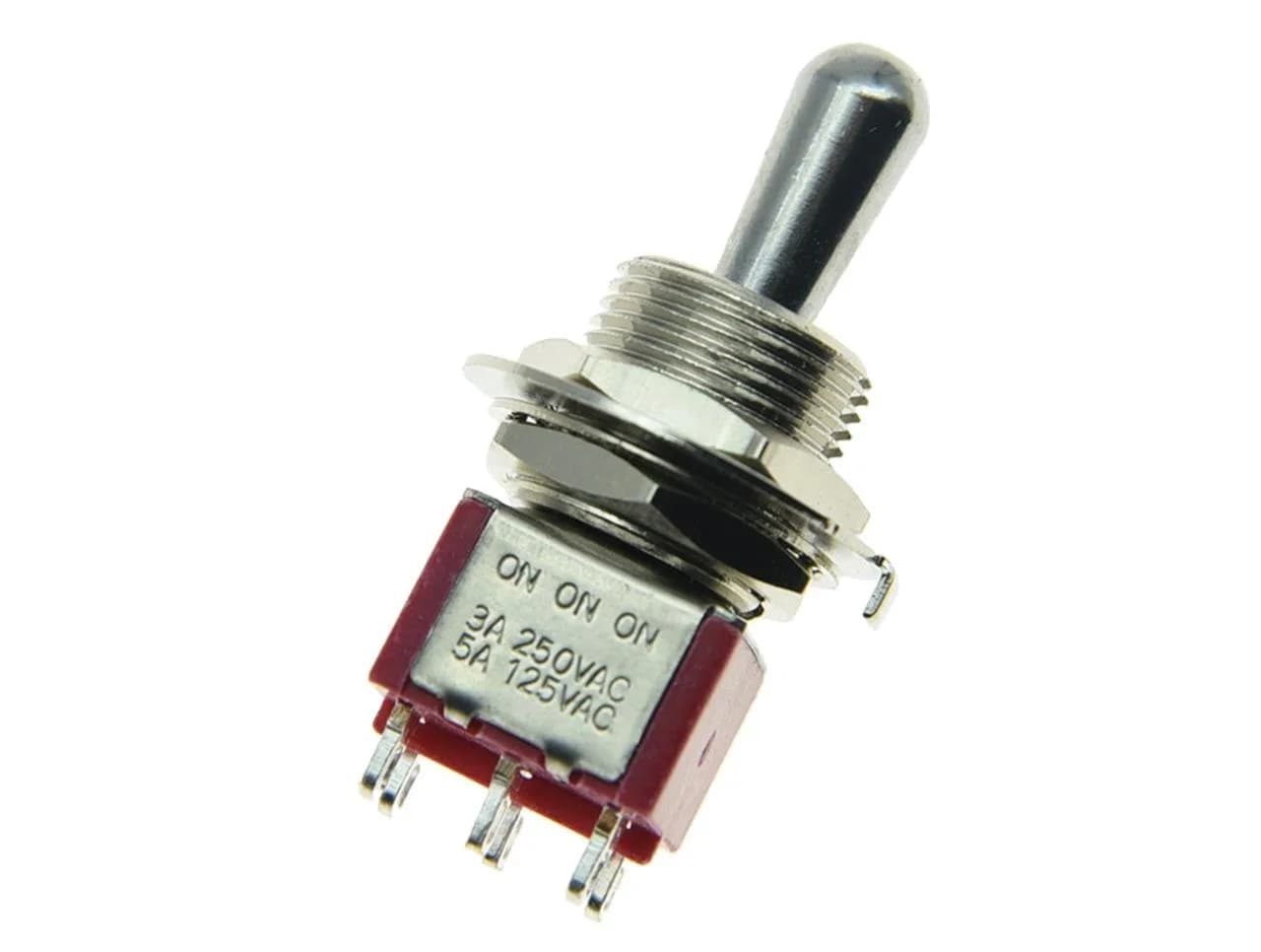 Dopro Fat Bat Toggle Switch 1x | 3 Position ON ON ON Metal Metal 12mm