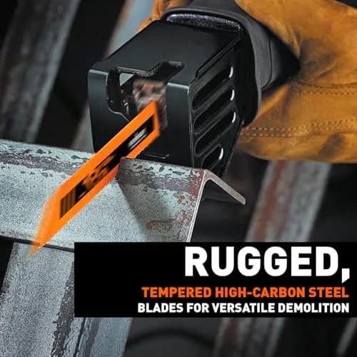 HORUSDY 10-Piece Reciprocating Saw Blades Set | High Carbon Steel for Wood, Metal, Drywall & Plastic thumbnail 4