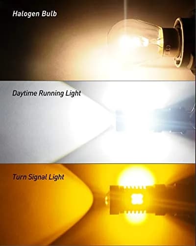 AUXITO 3157 Switchback LED Turn Signal Bulbs 50W | Dual Color White & Amber, 12V, Pack of 2, Car Tail & Parking Lights thumbnail 3