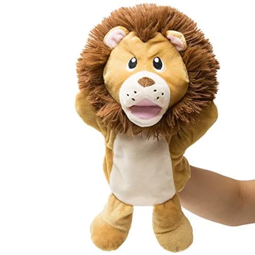 HollyHOME Hand Puppets Lion Plush Animal Zoo Animal Puppets 14 Inches Yellow | Soft, Huggable, for Kids & Adults thumbnail 1