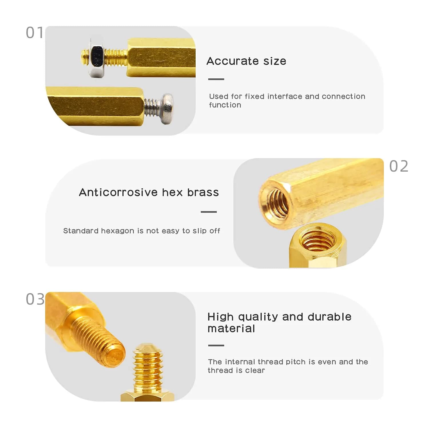 Geekworm M2.5 Brass Hex Spacer/Standoffs Screws Nuts Kit for Raspberry Pi 5/4B/3B+ 100Pcs | Installation Tool with Storage Case - view 3
