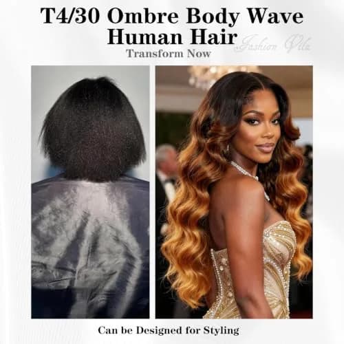 FASHION VILA Human Hair Bundles with Closure Body Wave 12 14 16+12 Inch T4/30 | 10A Grade Brazilian Virgin Remy Hair thumbnail 2