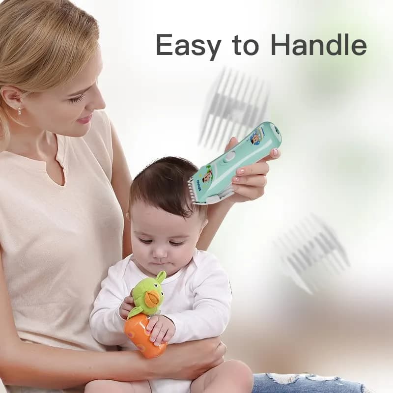 ENSSU Baby Hair Clippers Lower Noise Hair Clippers for Kids/Children, Light Green, 3mm-12mm thumbnail 3
