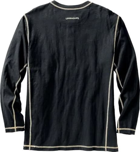 Legendary Whitetails Mens Henley Long Sleeve Casual Fit Shirt | Soft Cotton-Poly Blend, Rugged Style, True to Size (70-120c) thumbnail 4