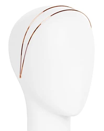 L. Erickson Metal Double Headband - Rose Gold | Non-Slip Fit, Comfortable All-Day Wear thumbnail 3