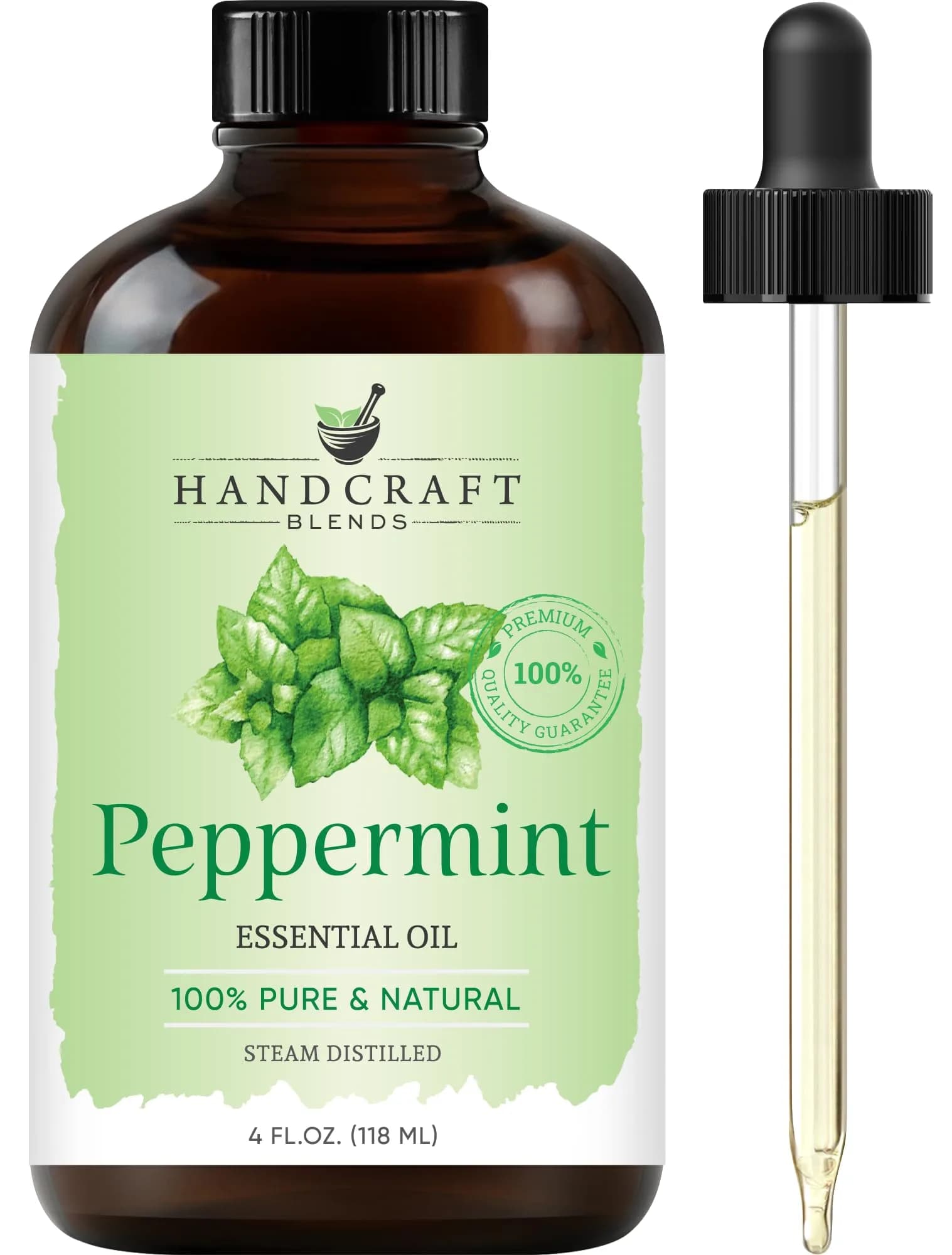 Handcraft Blends Citronella Essential Oil 4 Fl Oz (120ml) | Pure & Natural Premium Grade for Diffuser, Skin, Soap Making — Peppermint / 4 Fl Oz