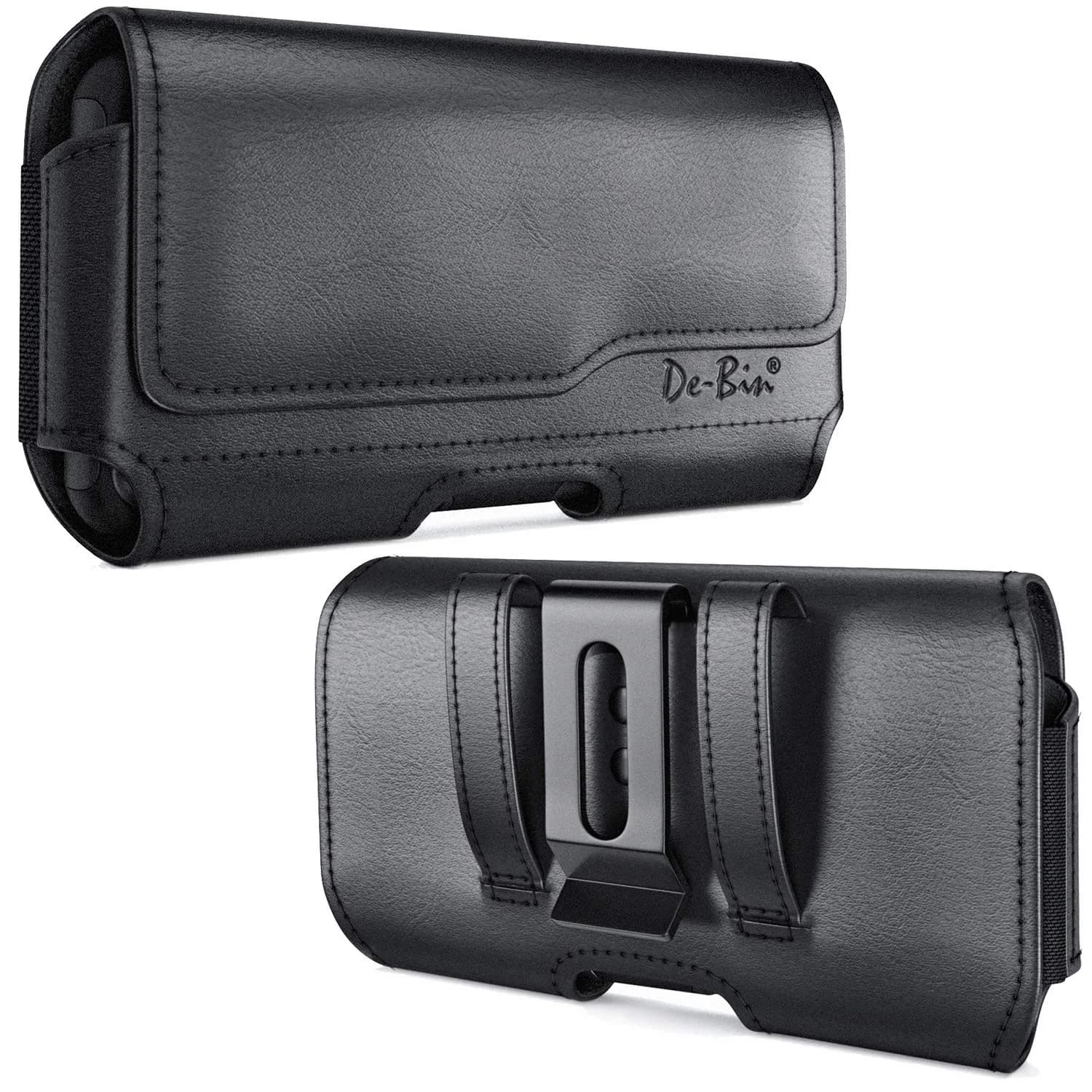 DeBin Holster for iPhone 17 17 Pro 16 16e 15 14 13 Galaxy S25 S24 S23 | Fits Phones with Otterbox Commuter Case On — Black