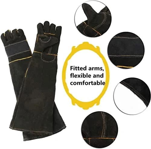 AOWPFVV Animal Handling Gloves 60cm (23.6in) | Bite Proof, Cut Resistant, Heat Resistant thumbnail 3
