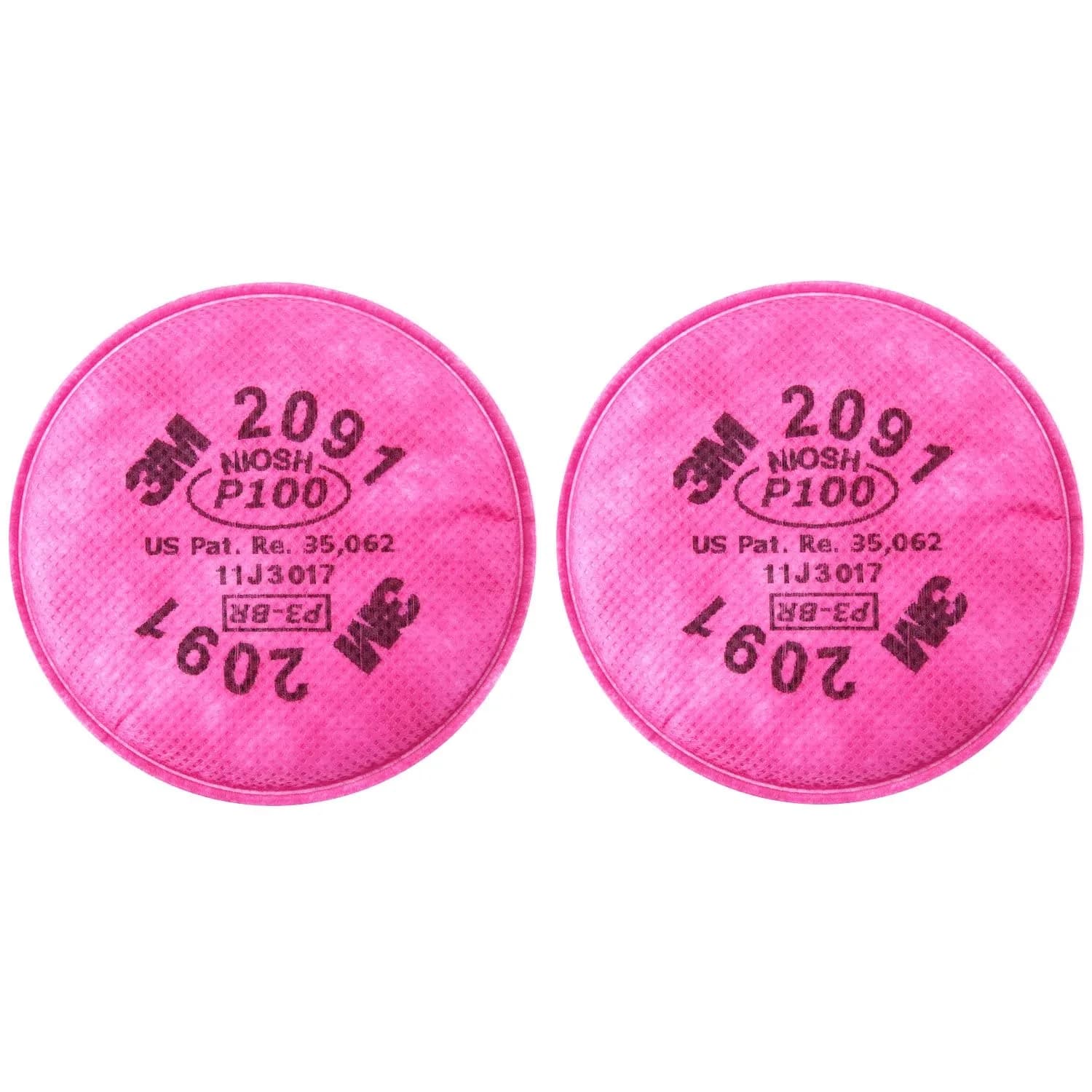3M Particulate Filter 2091, P100, Pink, 20g (0.71 oz) | NIOSH Approved for Lead, Asbestos, Cadmium - main product image