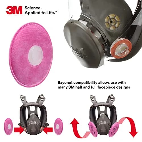 3M Particulate Filter 2091, P100, Pink, 20g (0.71 oz) | NIOSH Approved for Lead, Asbestos, Cadmium thumbnail 5