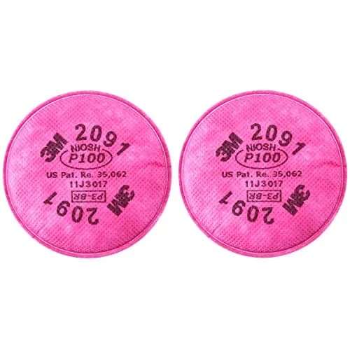 3M Particulate Filter 2091, P100, Pink, 20g (0.71 oz) | NIOSH Approved for Lead, Asbestos, Cadmium thumbnail 1