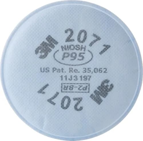 3M 2071 P95 Particulate Filter 10.8 cm (4.3 in) | NIOSH Approved for Oil & Non-Oil Particulates thumbnail 1