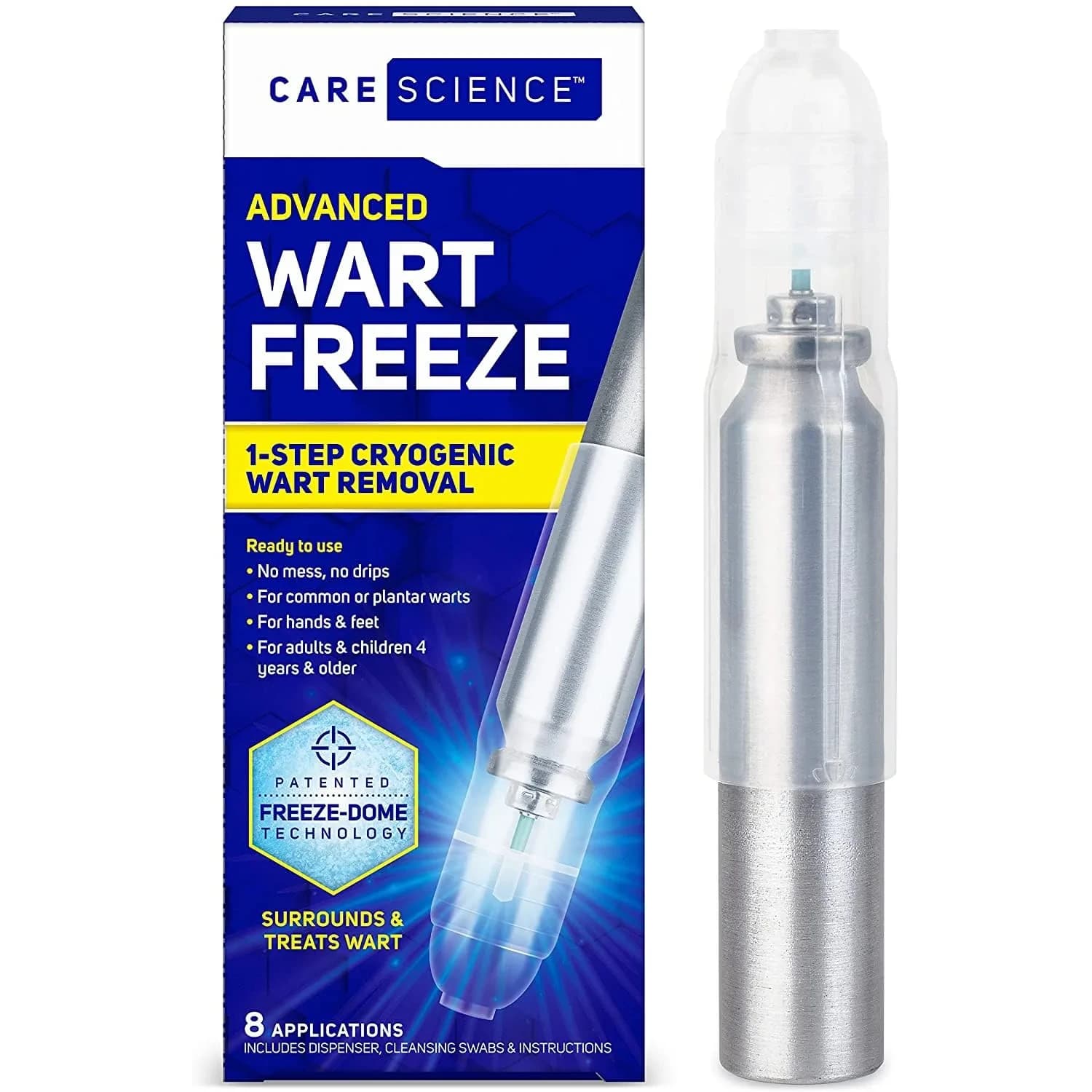 Care Science Wart Remover Freeze 8 Uses | Fast Acting 1-Step Cryotherapy Treatment — Drop