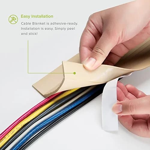 UT Wire Cable Blanket Low Profile Cord Cover Protector 3.05 m (10 FT) | Beige thumbnail 3