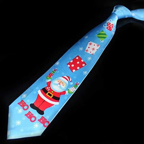 JEMYGINS Santa Claus Snowman Snowflake Christmas Necktie Set | Festive Holiday Design, 4 Pack, Polyester (3.65" x 55.4") thumbnail 5