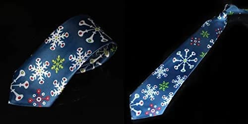 JEMYGINS Santa Claus Snowman Snowflake Christmas Necktie Set | Festive Holiday Design, 4 Pack, Polyester (3.65" x 55.4") thumbnail 6