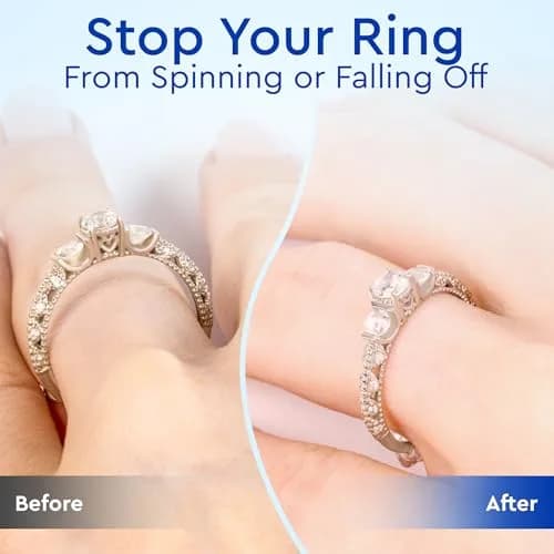 5 STARS UNITED Ring Sizer Adjuster 12 Pack Clear | Invisible Design for Loose Rings thumbnail 5