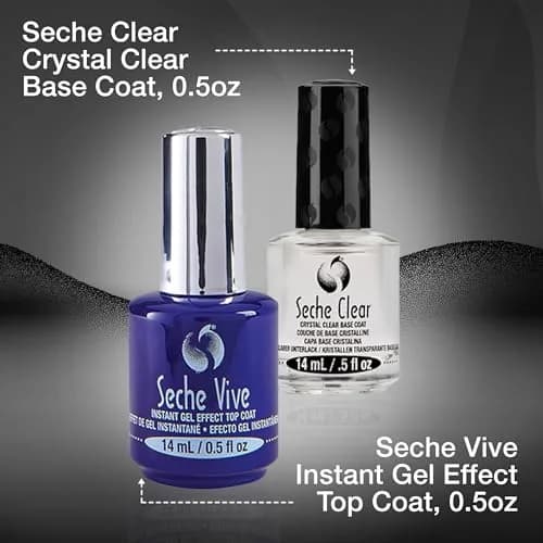Seche Clear Vive Duo Pack Nail Polish Set 2x14ml (0.5 Fl Oz) | Long-Lasting High Shine thumbnail 4