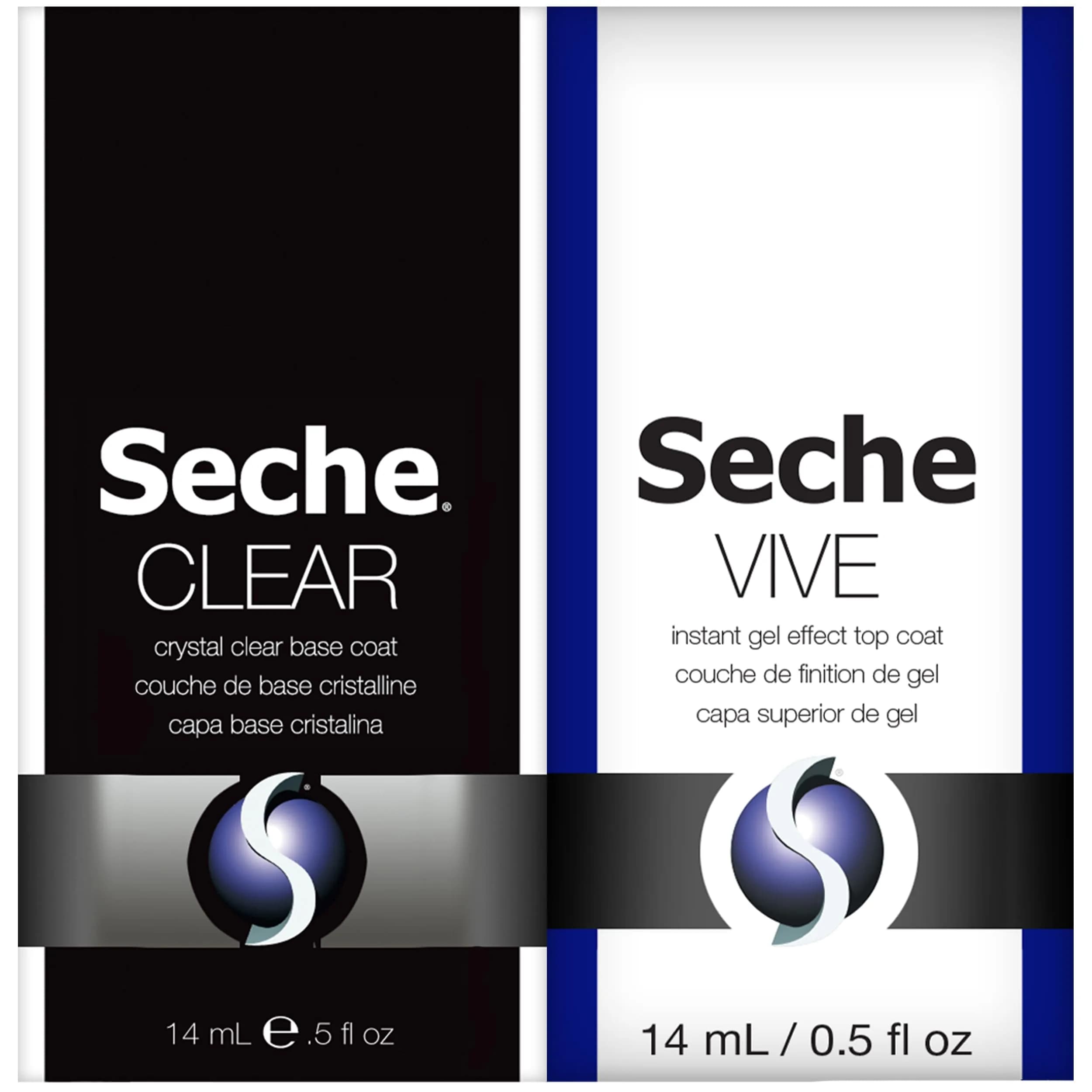 Seche Clear Vive Duo Pack Nail Polish Set 2x14ml (0.5 Fl Oz) | Long-Lasting High Shine - main product image