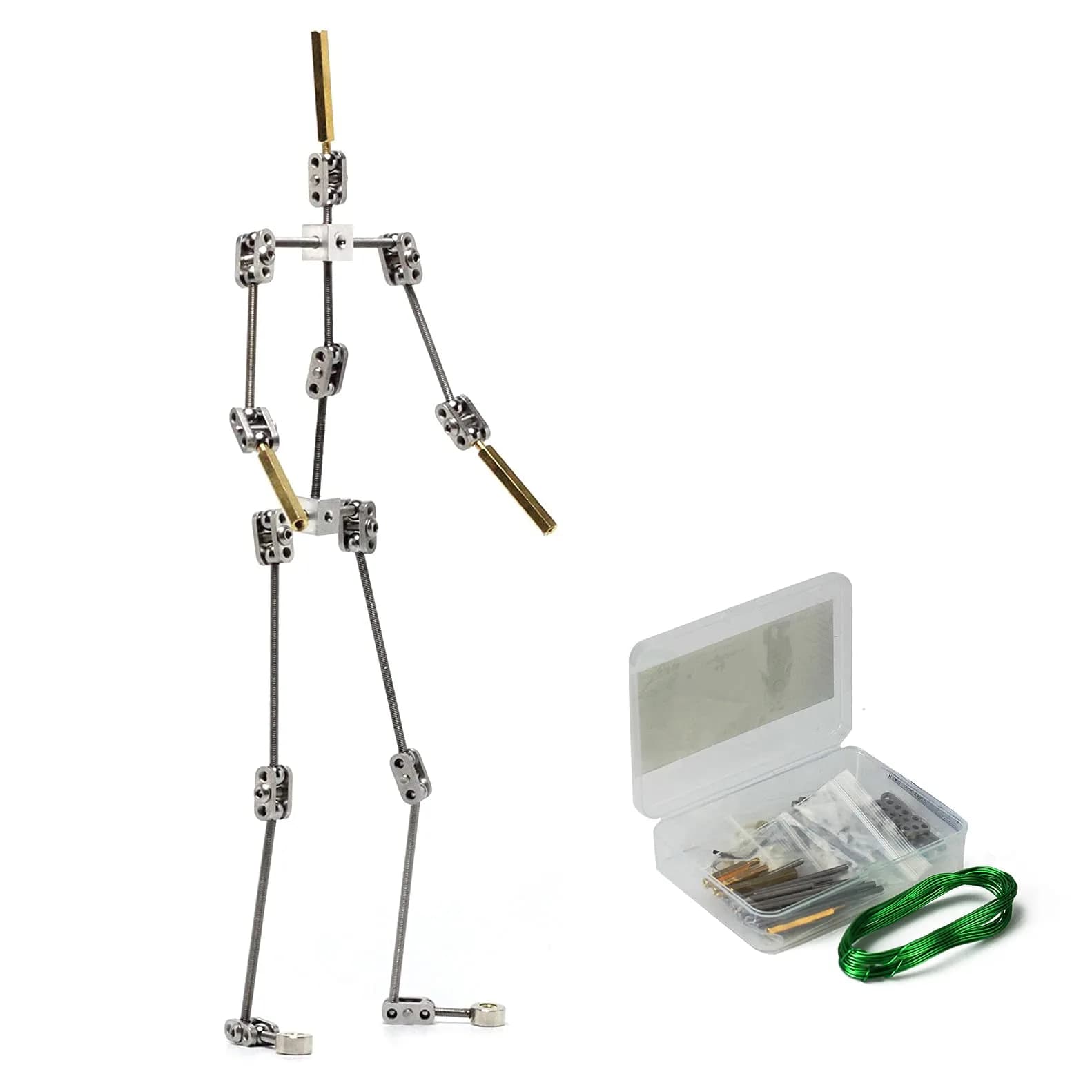 HNK Stop Motion Armature Kit 280 mm (11 inches) | Metal Puppet Figure for Character Design Creation — Multicolor
