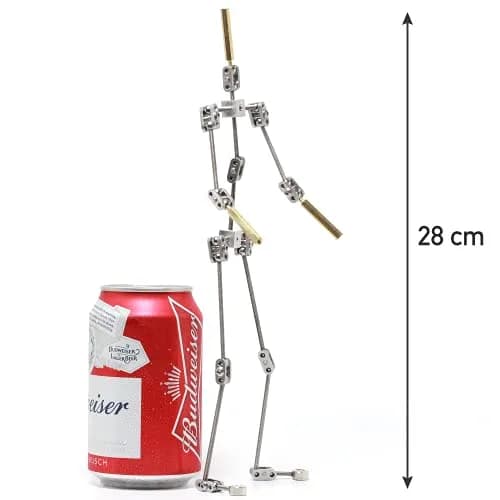 HNK Stop Motion Armature Kit 280 mm (11 inches) | Metal Puppet Figure for Character Design Creation thumbnail 2