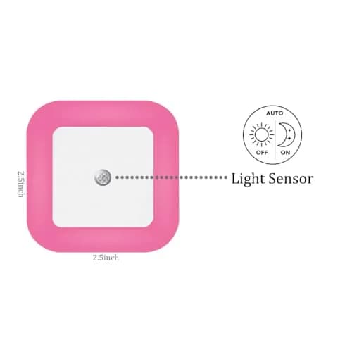 Elsent 4 Pack Plug-in Red LED Night Lights for Sleeping | Auto Light Sensor, Dusk-to-Dawn thumbnail 4
