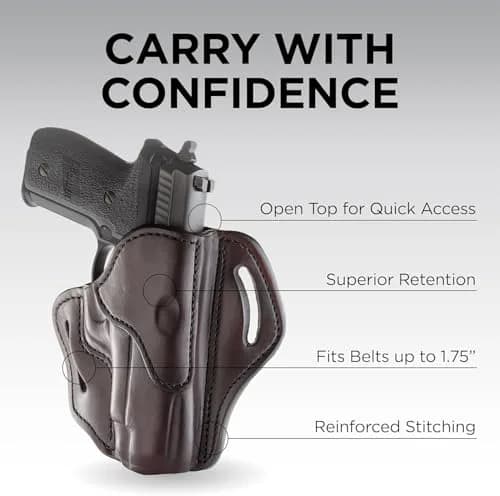 1791 GUNLEATHER OWB Holster Fits Sig P226, P220, P229, Beretta 92FS | American Steerhide, Durable, Concealed Carry thumbnail 3