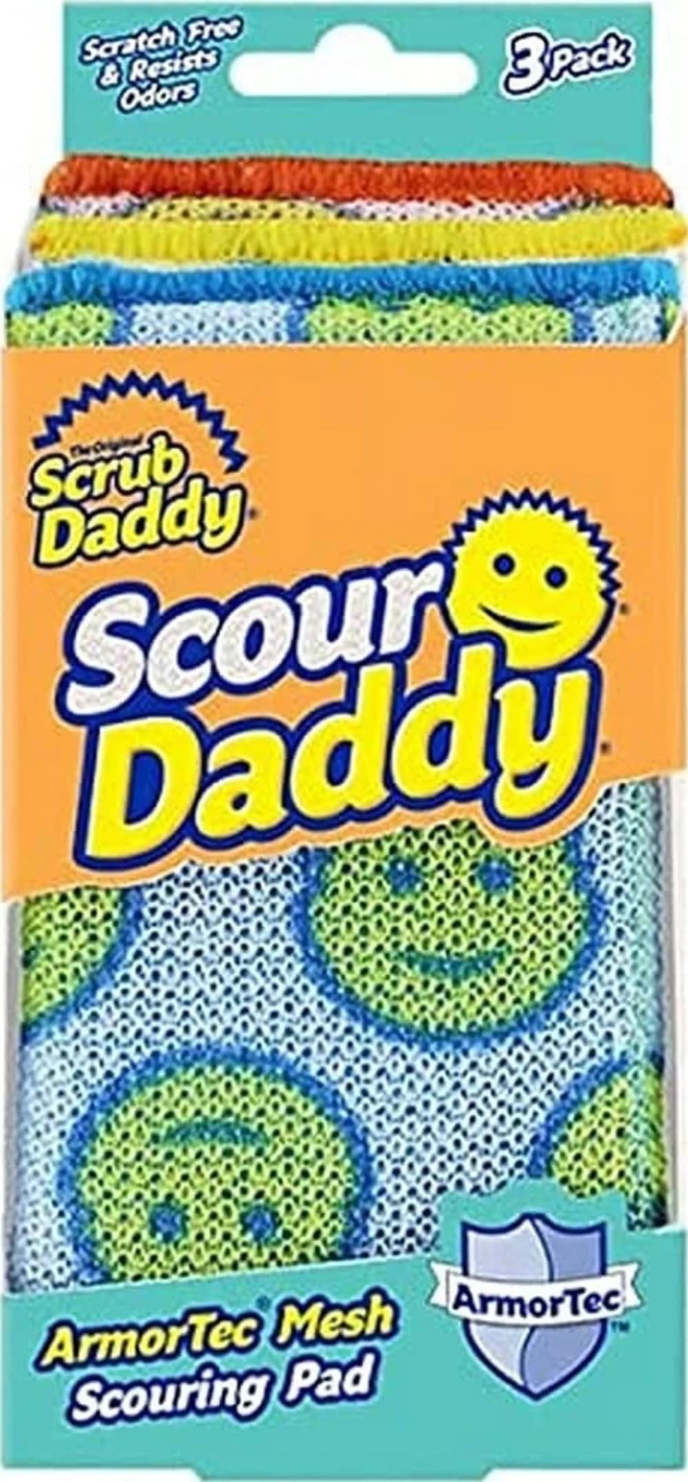 Scrub Daddy Scour Daddy 3-Pack Blue | Flex Texture Cleaning Sponge — Blue