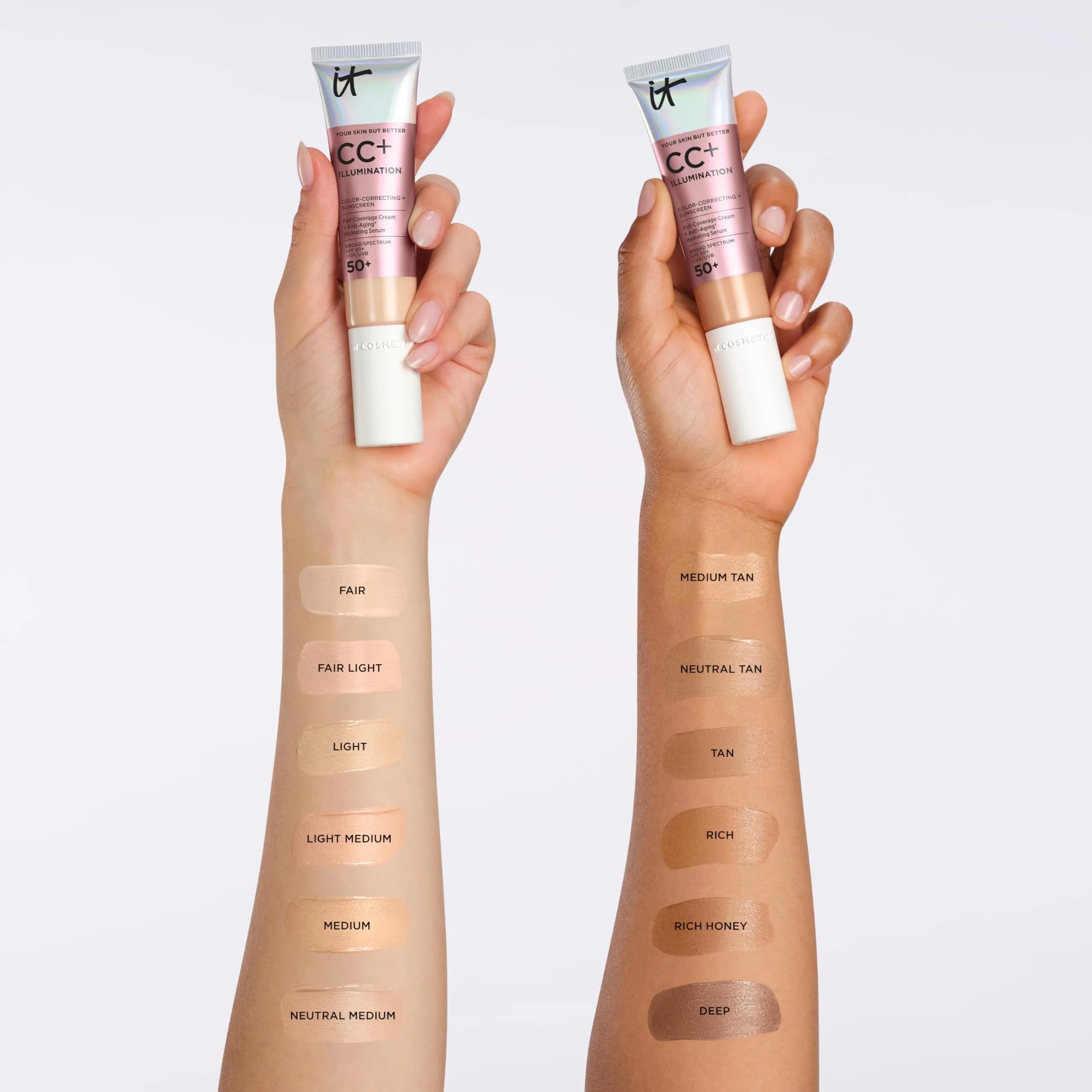 IT Cosmetics CC+ Cream Illumination SPF 50+ Rich 32ml (1.08 Fl Oz) | Full Coverage Hydrating Serum - view 5