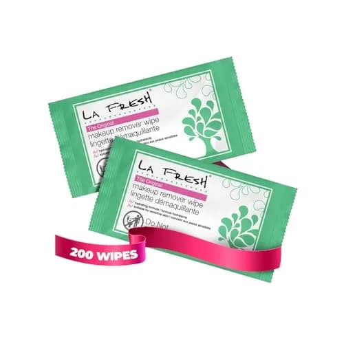 LA Fresh Makeup Remover Wipes With Vitamin E, 200 Count | Biodegradable Face Wipes for All Skin Types - main product image