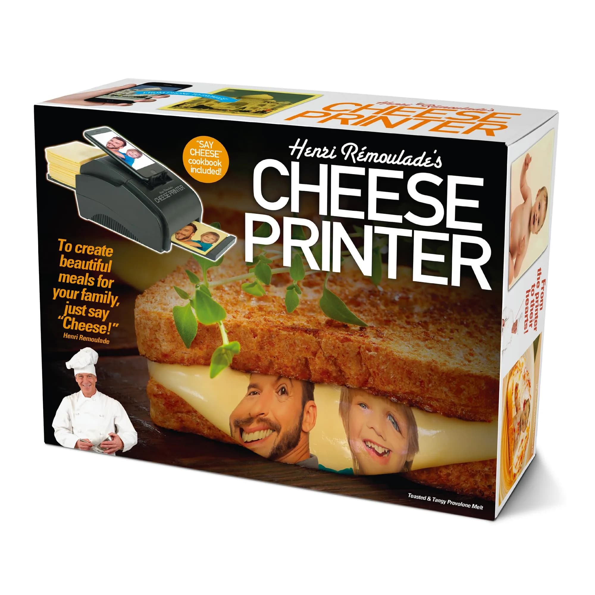 Prank Pack Cheese Printer Gag Gift Empty Box | Hilarious Fake Gift Box for Parties & Holidays — Cheese Printer